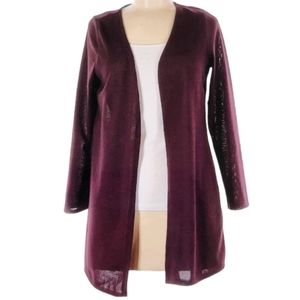 NWT. Charlotte Russe Women's Open Front Lightweight Maroon Cardigan. Med…